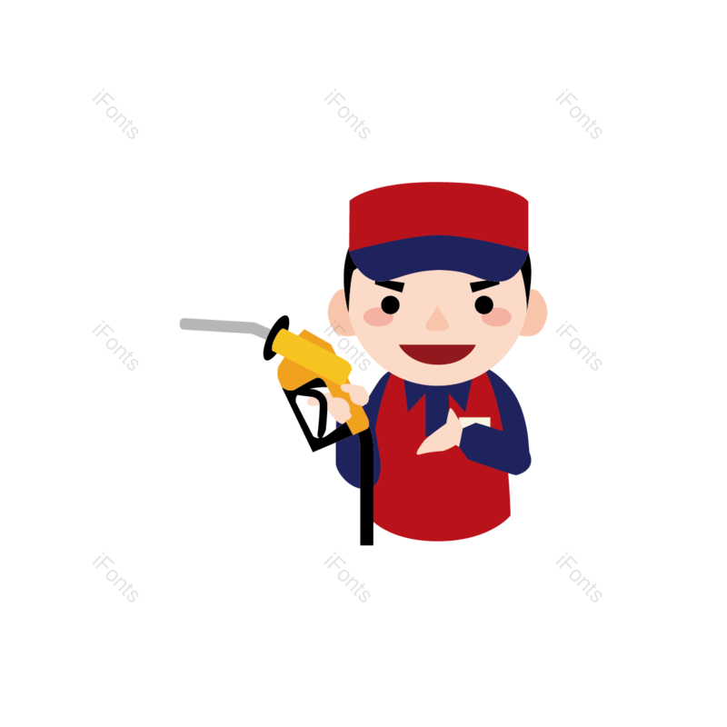 插图图片,卡通元素,汽车PNG,加油站免抠素材